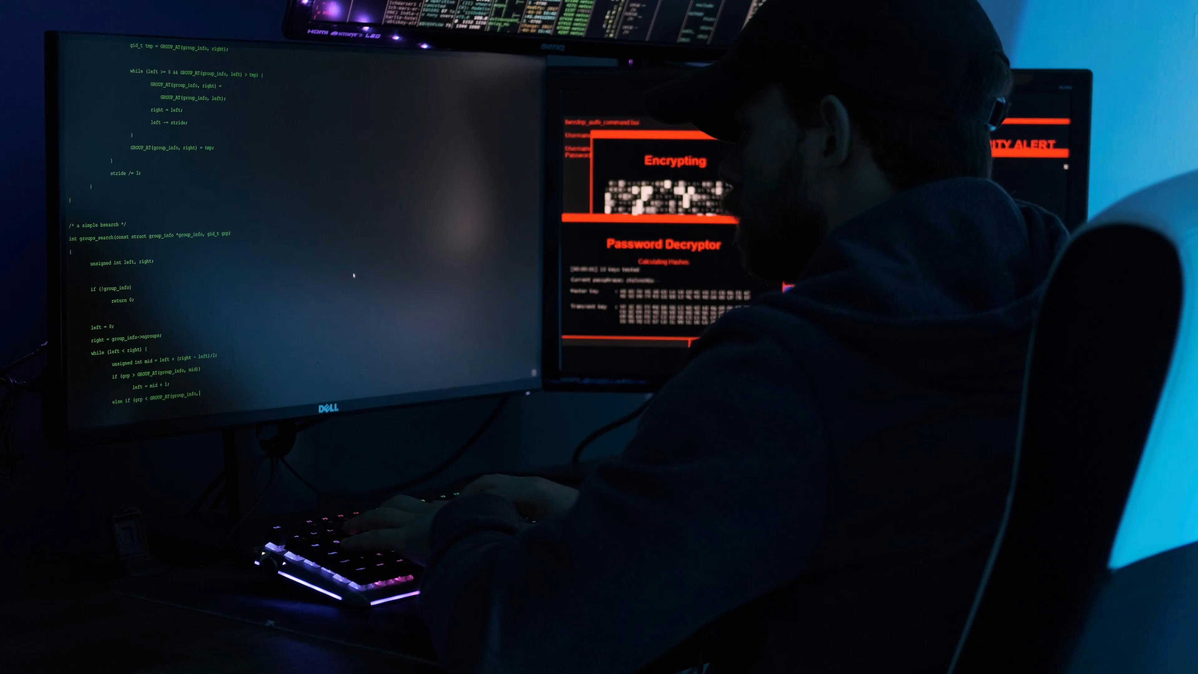 A Hacker Using a Computer · Free Stock Video