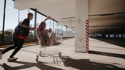 Group of People Playing on the Parking 