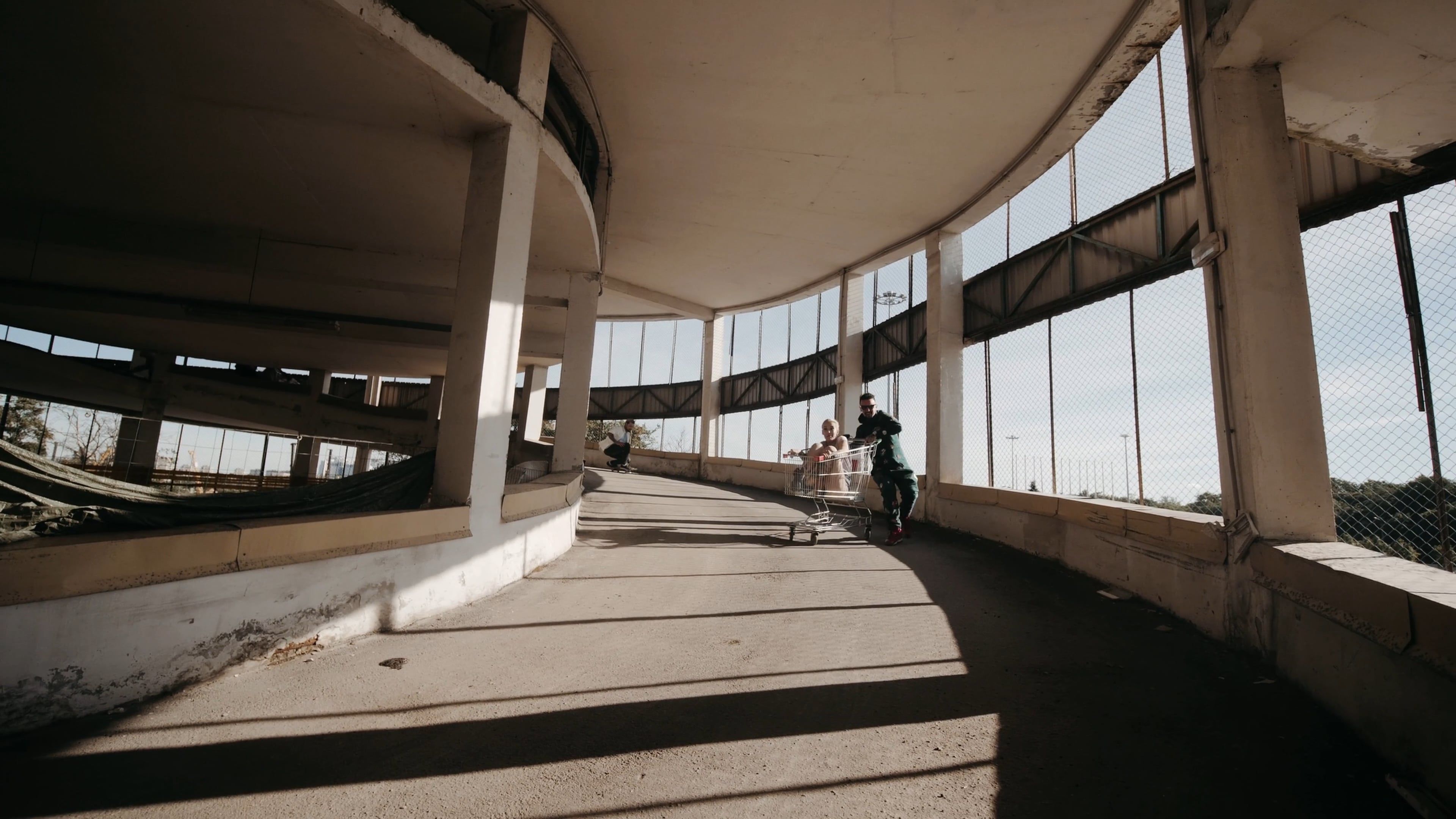A Group of Friends Running Down the Ramp Free Stock Video Footage ...