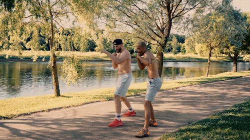 Men Working Out and Training