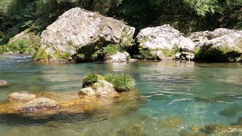 Flowing Water on the River