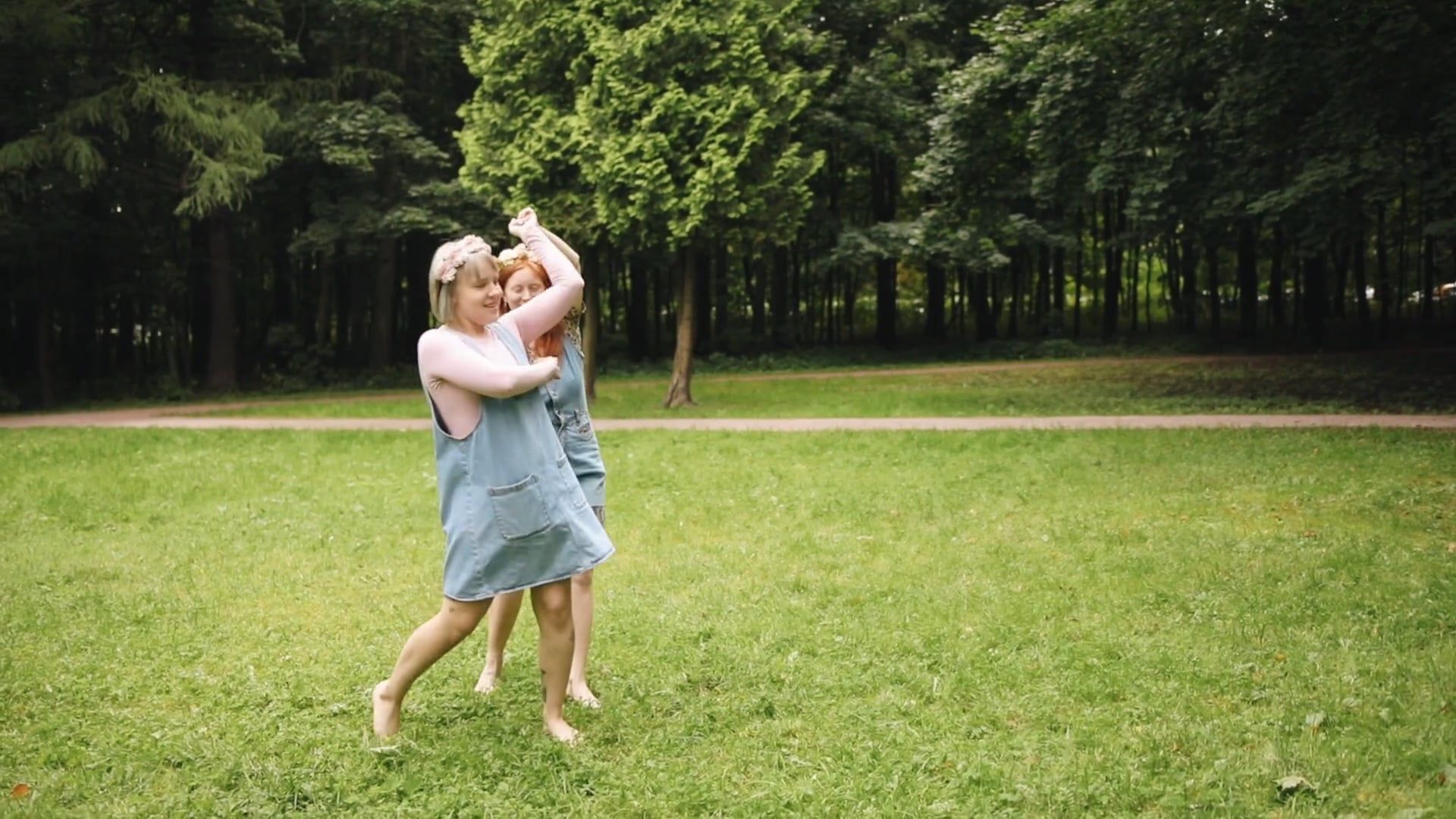Women Dancing Barefoot in the Outdoors Free Stock Video Footage ...
