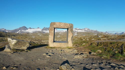 A Stone Sculpture in Norway