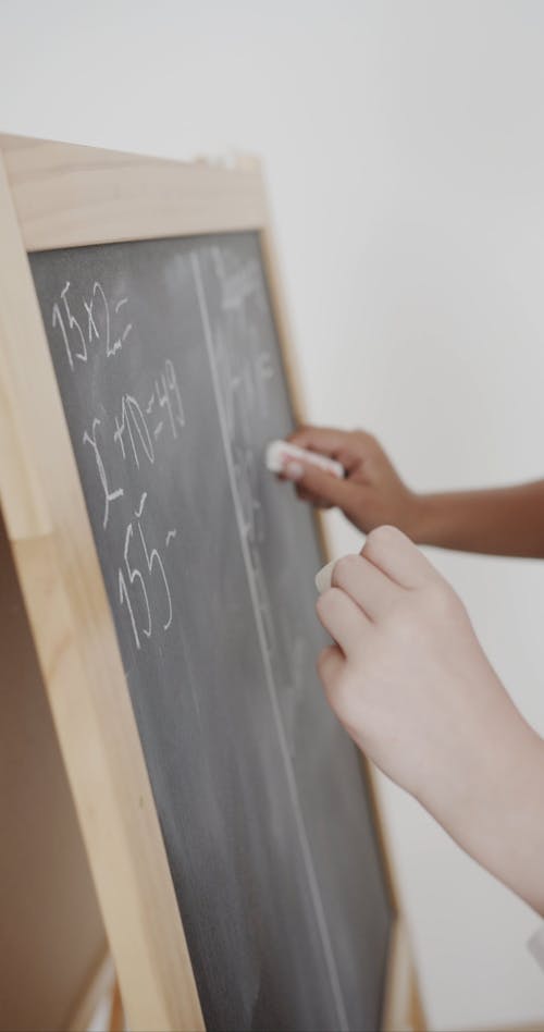 Close Up Vide of Children Solving Math Problems