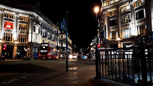 Time-Lapse Video of a City during Nighttime