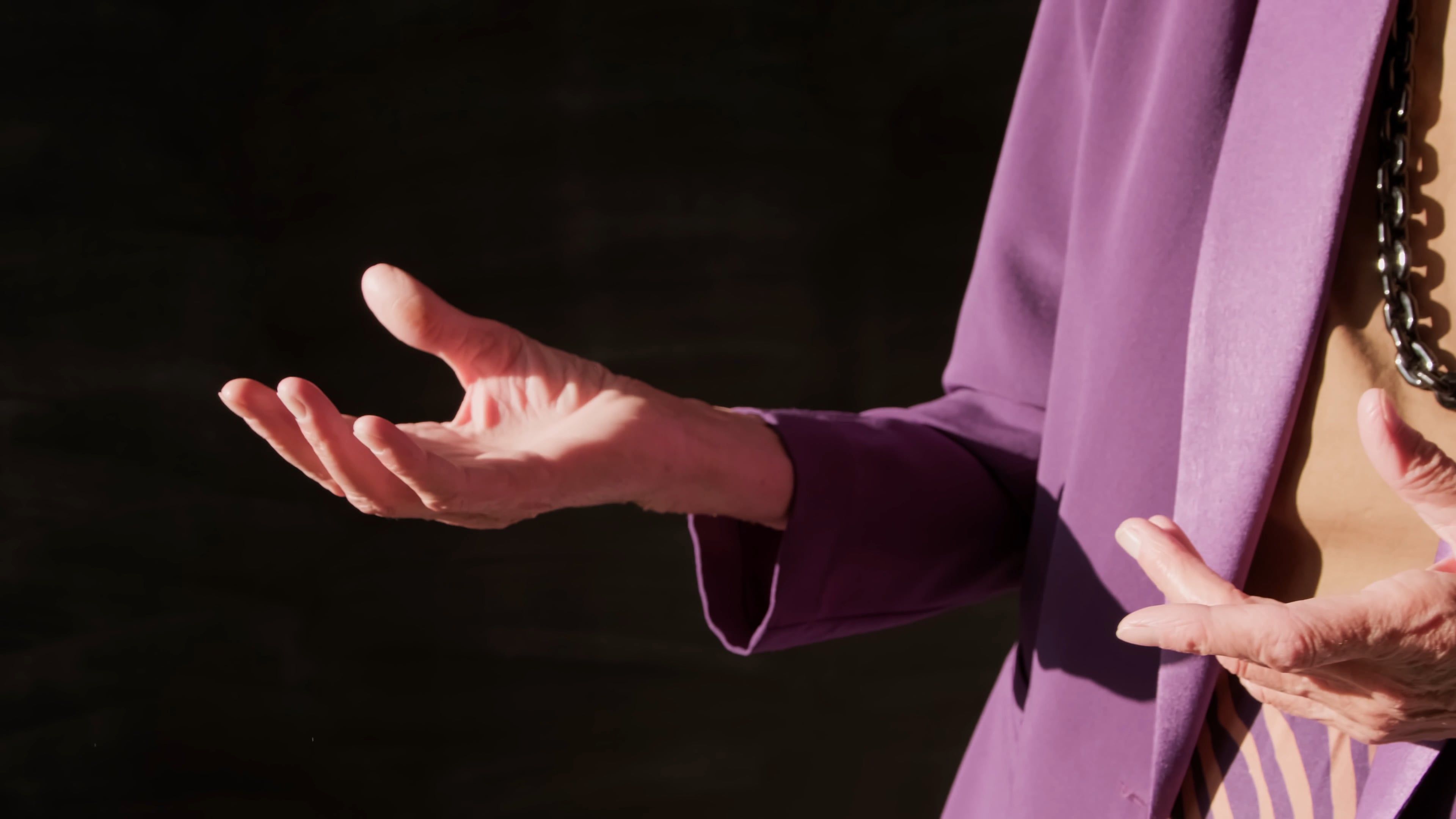 Aged Woman Talking with Hand Gesture Free Stock Video Footage, Royalty ...