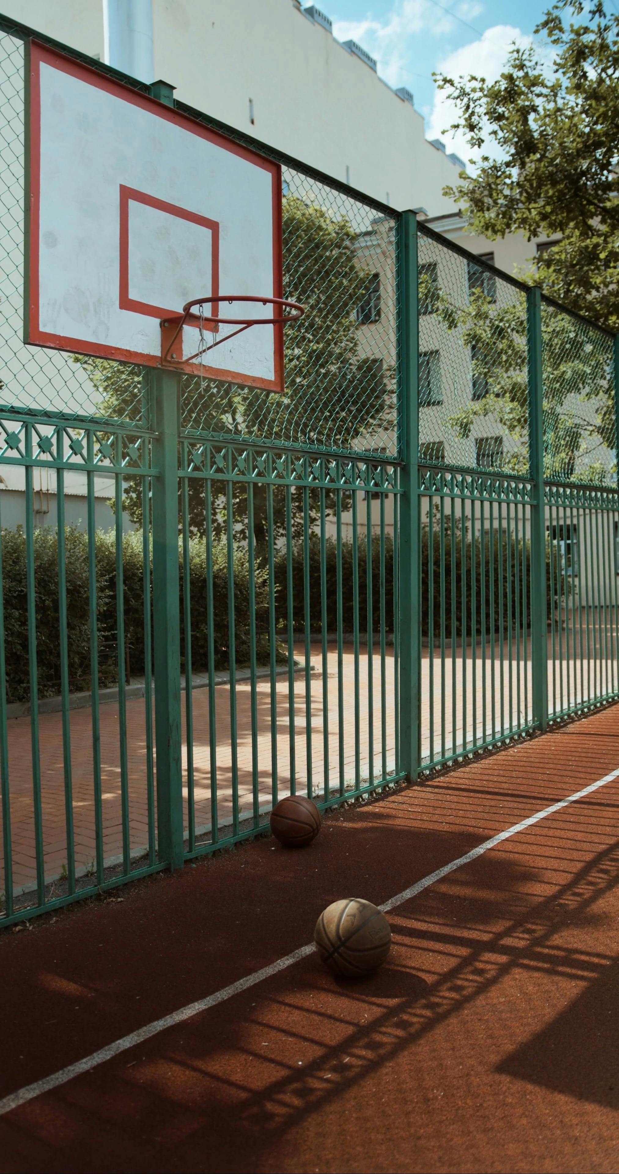 View of Basketball Court and Balls · Free Stock Video