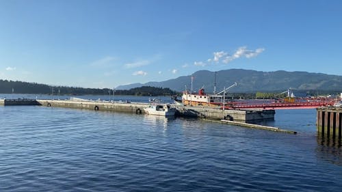 Docked Ship on the Harbor