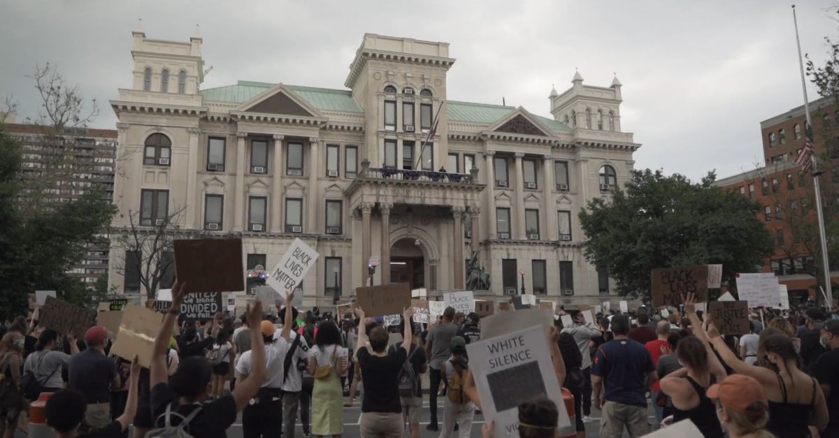People Rallying In Front of the City Hall Free Stock Video Footage ...