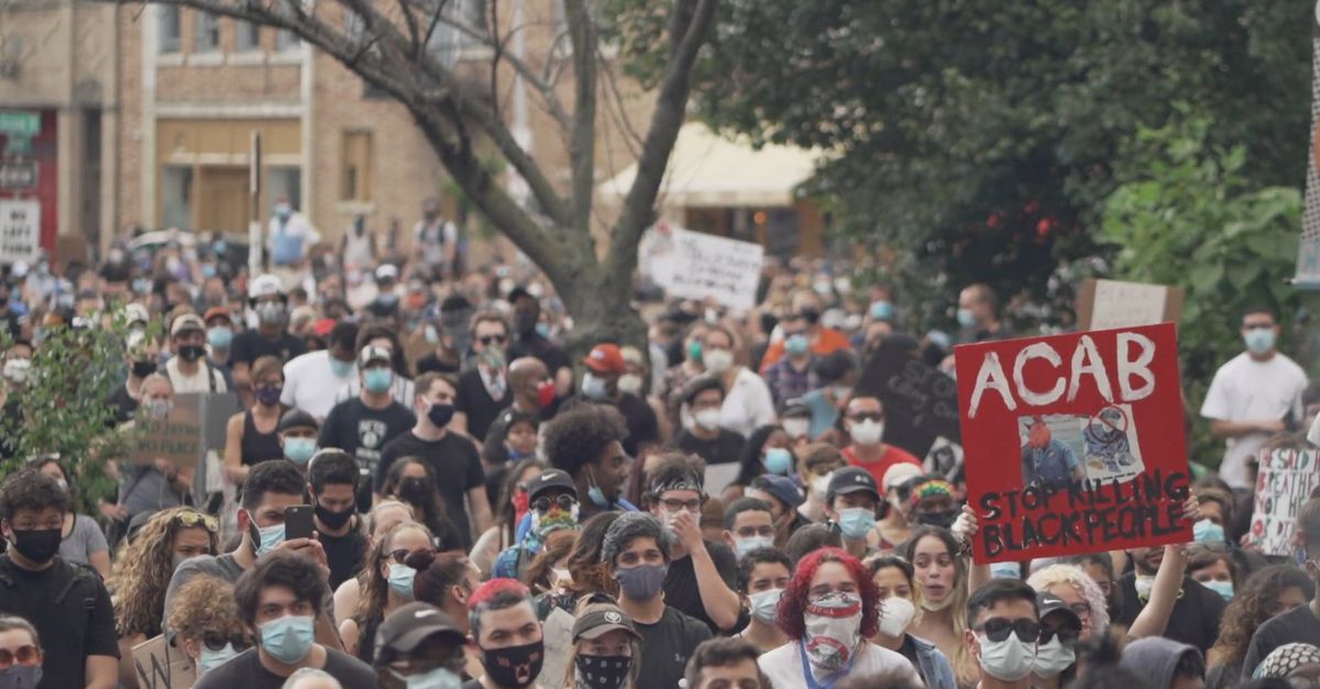 A Crowd Of People Holding A Protest Rally Free Stock Video Footage ...