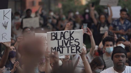 Crowd Cheering at New Jersey Protest for Black Lives Matter