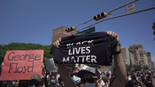 Blm Rallies A Crowd Rallies For Black Lives Matter Movement · Free Stock Video