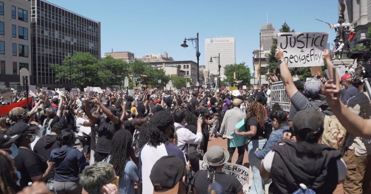Group of People Protesting Outside the City Hall Free Stock Video ...