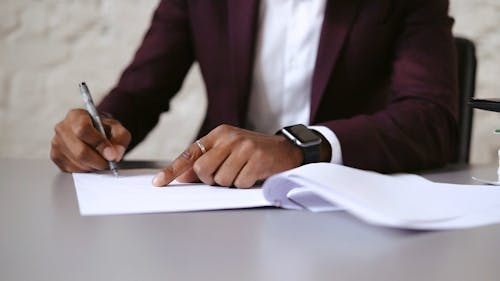 Person Signing a Documents