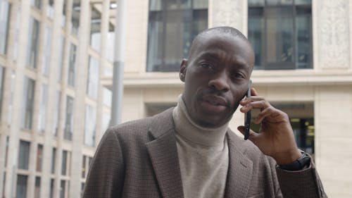 A Man Talking on the Phone