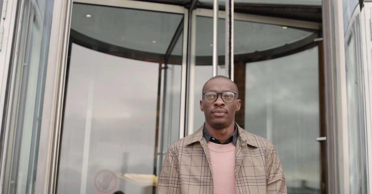 Man Rushing Out A Door Man Exiting through Revolving Door Free Stock Video Footage, Royalty ...