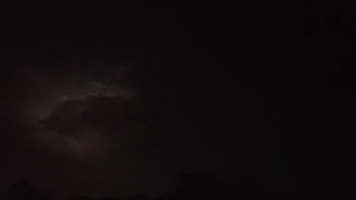 Lightning Bolts In Night Sky
