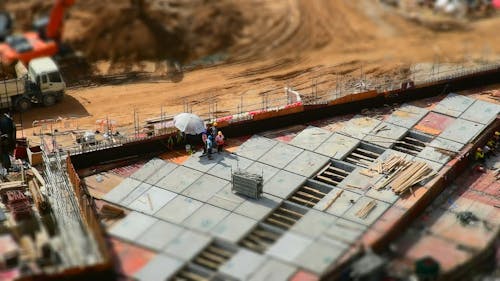 Workers Working on a Construction Site