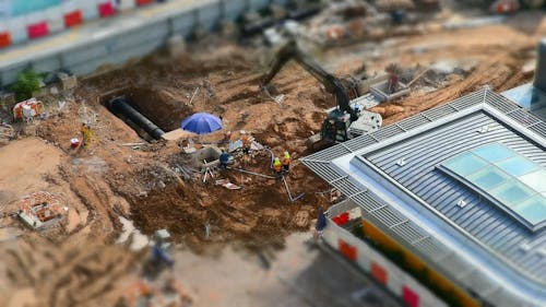 Miniature View of a Construction Site