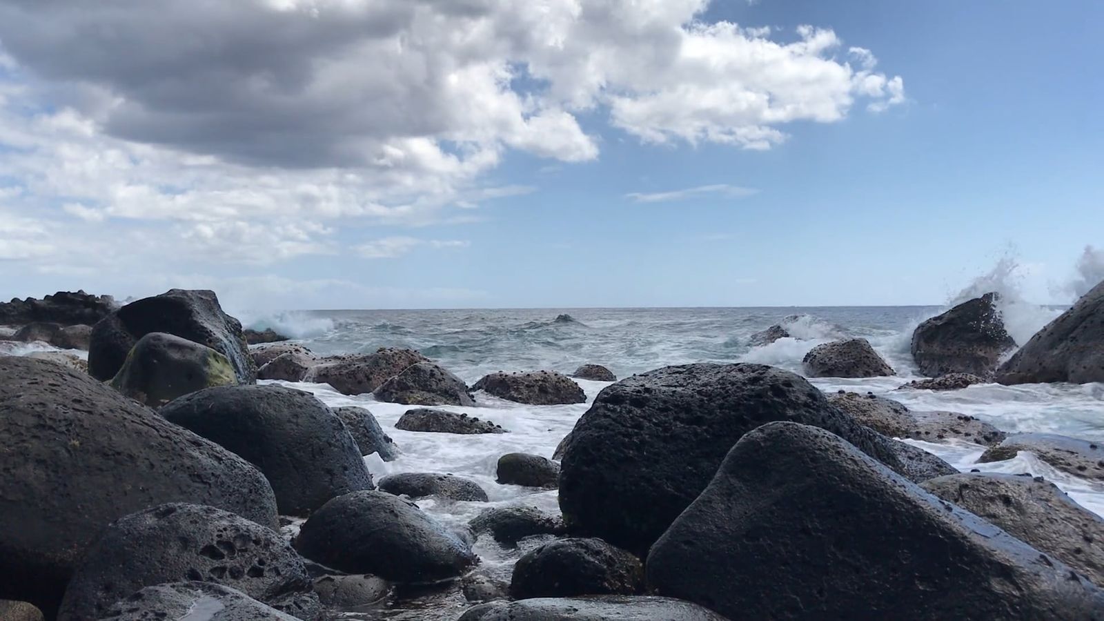 Waves Crashing The Rocks Formation On A Seashore Free Stock Video ...