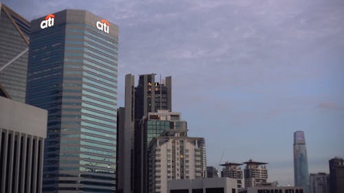 Buildings Under the Evening Sky