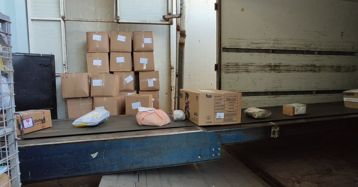 Unloading Packages on a Conveyor Belt Free Stock Video Footage, Royalty ...