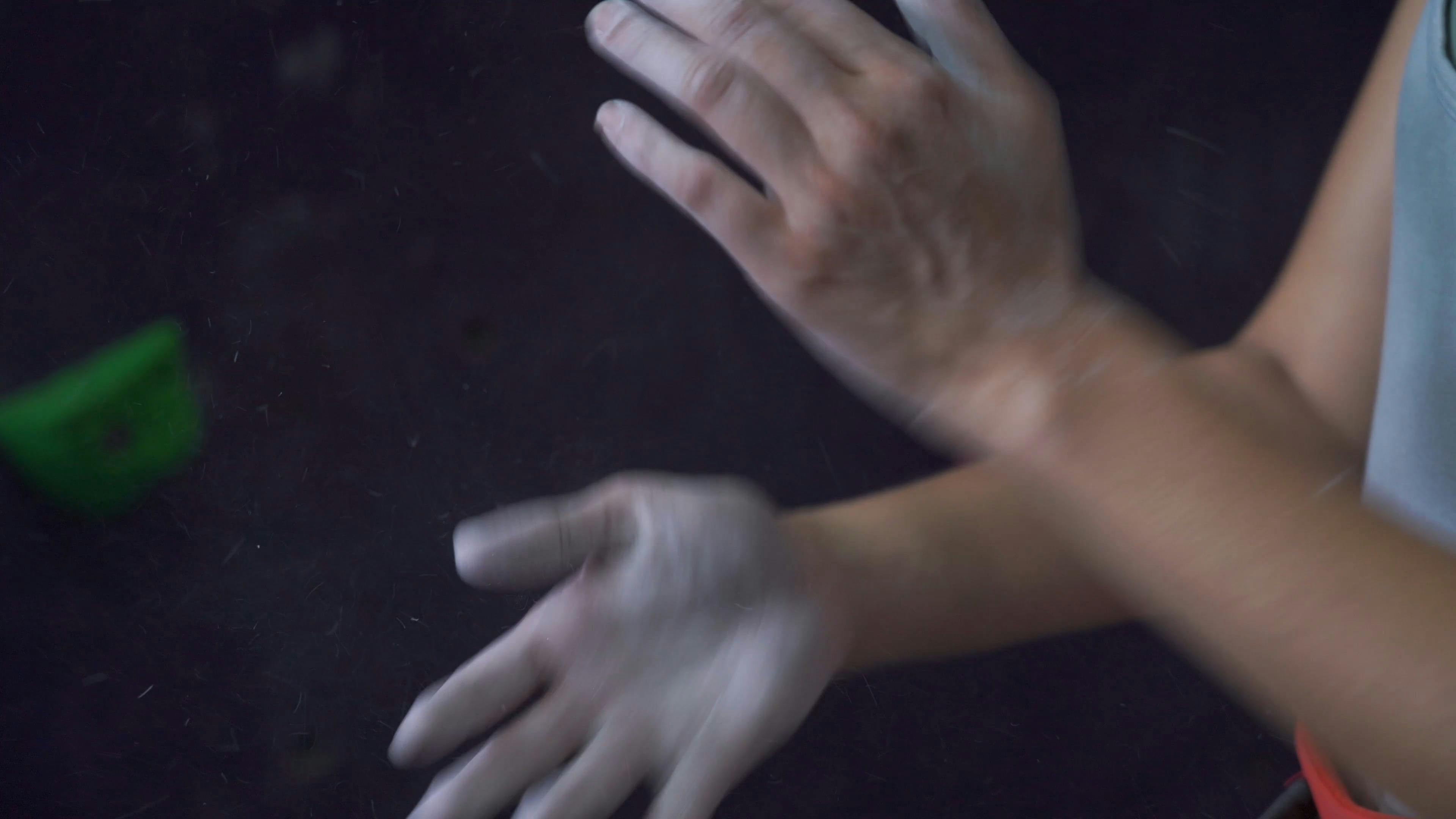 A Person Shaking Off Dust from Hands Free Stock Video Footage, RoyaltyFree 4K & HD Video Clip