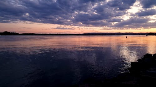 Calm Waters under Cloudy Sky