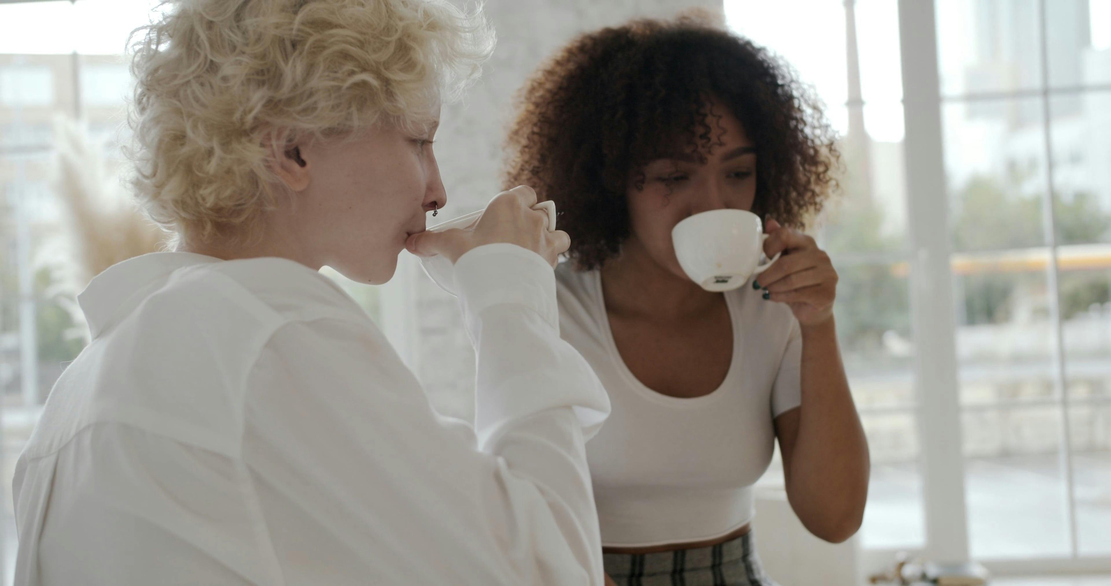 Two Women Having Tea At Home Free Stock Video Footage, Royalty-Free 4K & HD  Video Clip