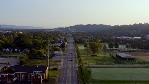 Drone Footage of Cars Driving on Highway