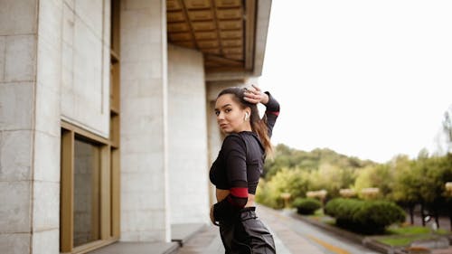 A Young Woman Showing Her Skill In Dancing