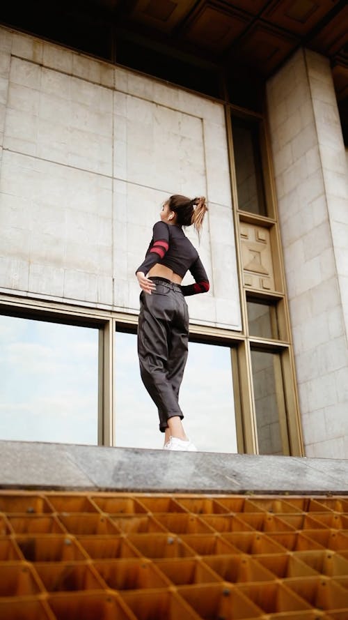 A Woman Showing Her Dancing Skills