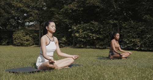 Women Meditating Outdoors