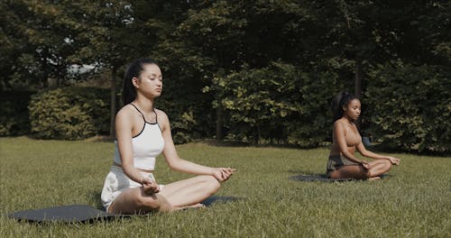 Women Meditating Outdoors
