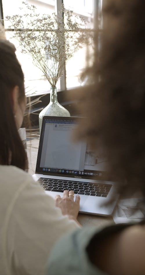 Woman Using A Laptop