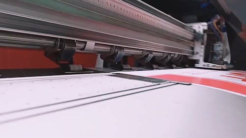 Close-Up Video of a Moving Printer Head