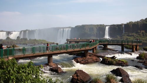 People on the Waterfalls View Deck