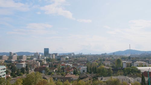 Clouds over the City in a Time Lapse Video