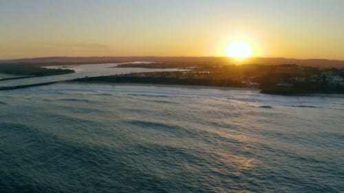 Aerial View of Exotic Golden Hour