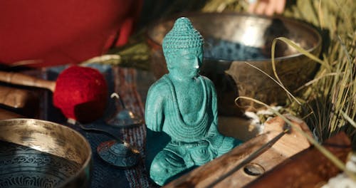 Close-Up Video of a Buddha Figurine