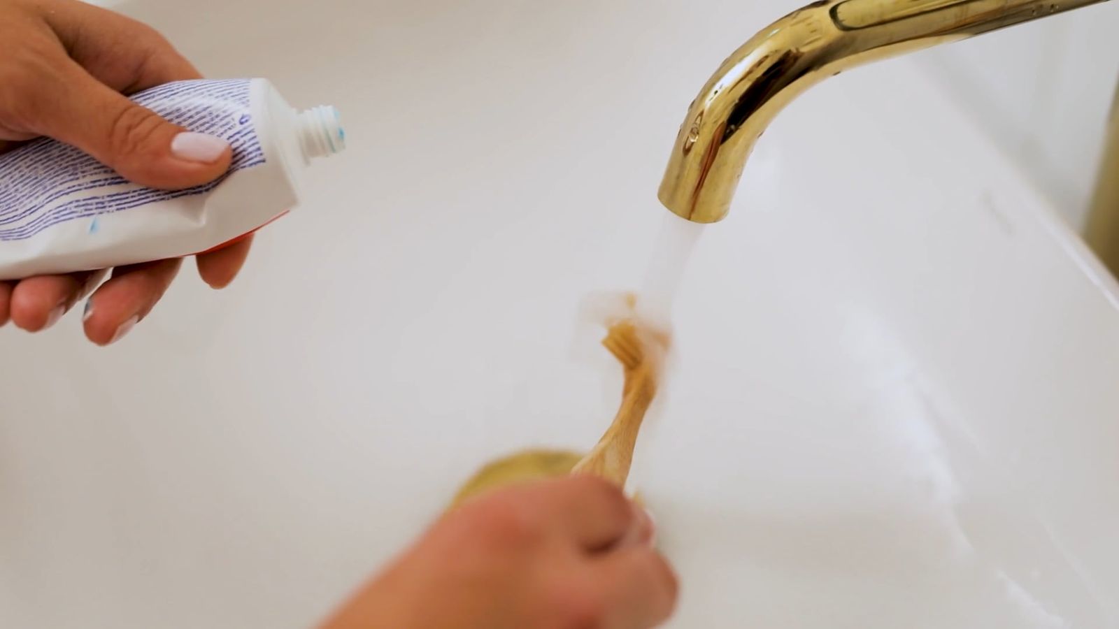 Hot Toothbrush Toothpaste Add A Person Applying Toothpaste on a Toothbrush Free Stock Video Footage ...