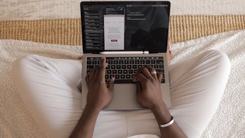 Person Working on a Laptop