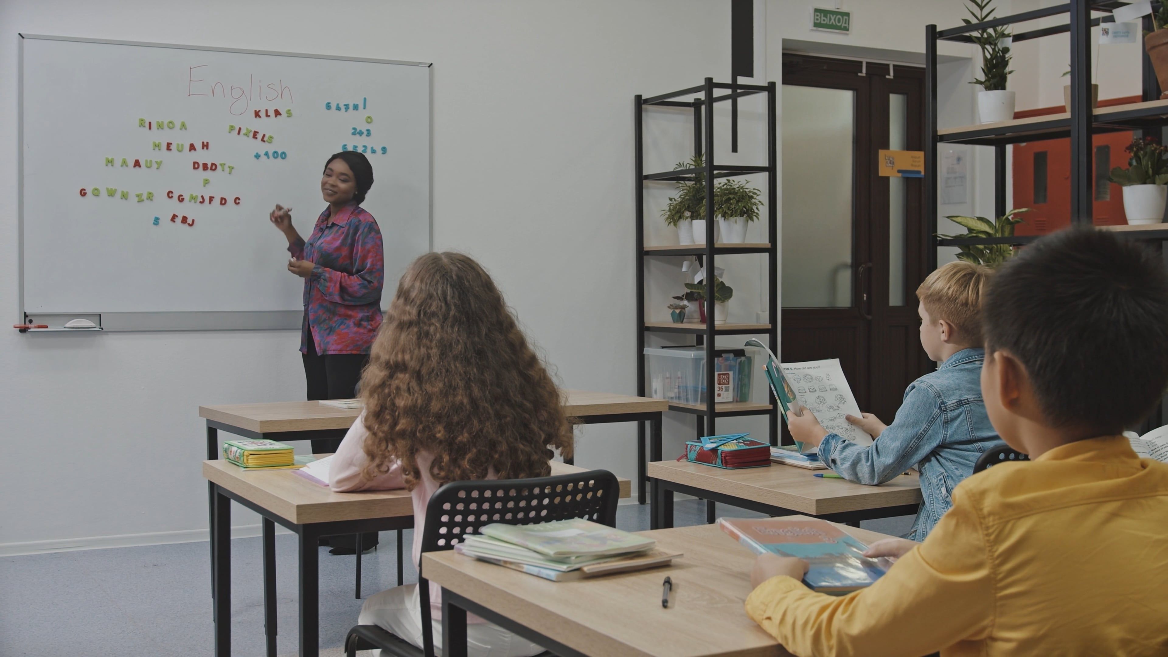 Teacher and Students in Class · Free Stock Video
