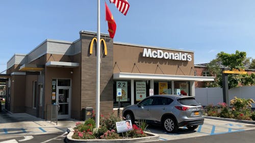 Exterior View of McDonald's Store