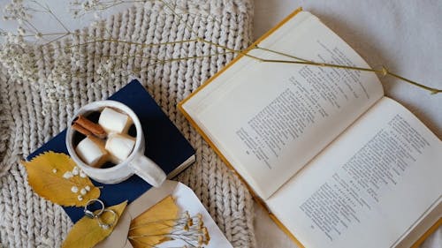 Flat Lay Coffee and Books