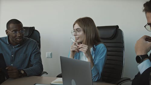 Young Man and Woman Working Together