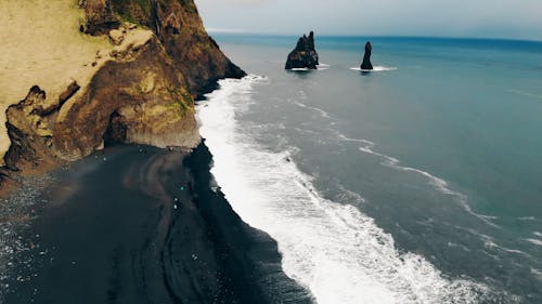 An Aerial Footage of a Coast