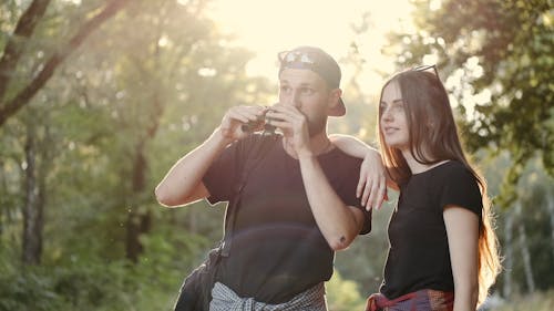 Man and Woman Talking to Each Other