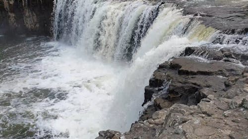 Footage of River Water Cascade