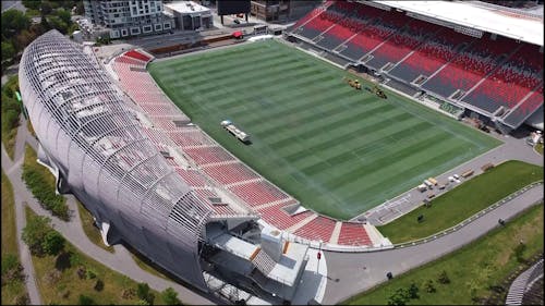 Aerial Video of a Football Stadium